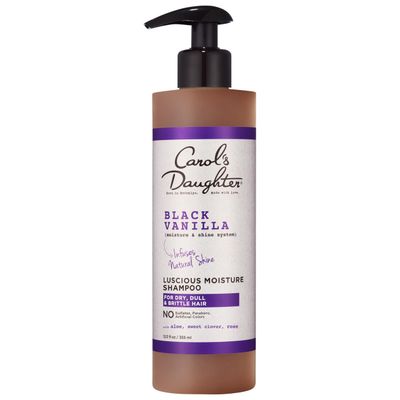 Carol&#39;s Daughter Black Vanilla Moisture Sulfate Free Shampoo for Curly, Wavy or Natural Hair, Moisturizing Hair Care for Dry, Damaged Hair, 12 Fl Oz
