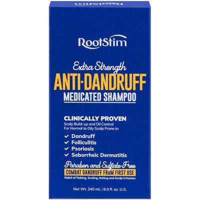 RootStim Anti-Dandruff Shampoo for Seborrheic Dermatitis and Folliculitis: Anti-Fungal Medicated Shampoo for Scalp Problems - Psoriasis Itchy and Oily Scalp Relief for Men &amp; Women Sulfate Free