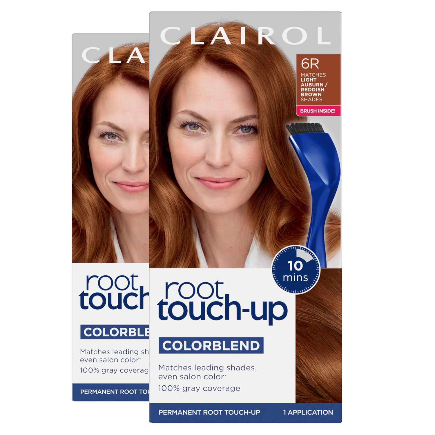 Clairol Root Touch-Up by Nice&#39;n Easy Permanent Hair Dye, 6R Light Auburn/Reddish Brown Hair Color, Pack of 2