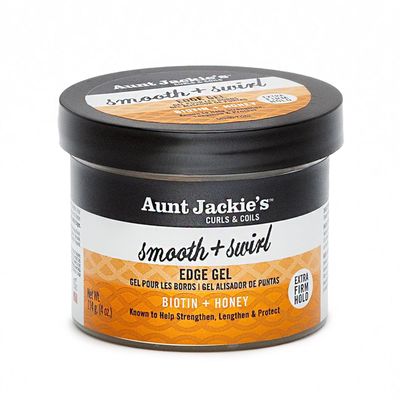 Aunt Jackie&#39;s Award-Winning Braid + Twist Collection Smooth + Swirl Edge Gel with Extra Firm Hold, 4oz