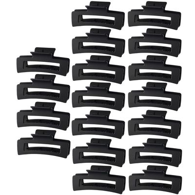 18 Pack Hair Claw Clips,Hair Clips For Women,Large Hair Claw Clips For Thick Hair,Nonslip Matte Hair Clips Hair Accessories Women Girl Birthday Christmas Gift (18 Pack BLack)