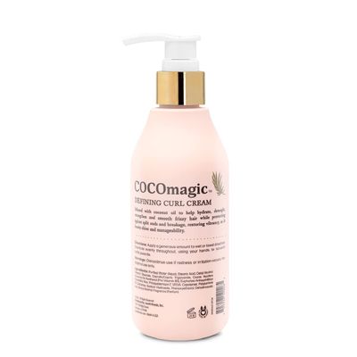 Cocomagic Defining Curl Cream | Extra Frizz Control | Protects Against Split Ends and Breakage | Paraben Free, Cruelty Free, Made in USA (8 oz)