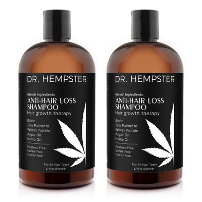 Biotin &amp; Hemp Natural Shampoo 2 Pack - Shampoo for Thinning Hair and Hair Loss - Volumizing Treatments for Women and Men - Hair Growth Shampoo - Paraben &amp; Sulfate Free - for All Hair Types