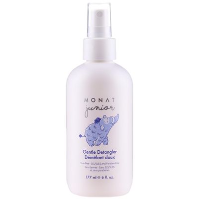 MONAT Junior Gentle Detangler - Safe and tear free Hair Detangler Spray for children. All Natural Tear-free, Sulfate &amp; Paraben-free- Net Wt. 177 ml e / 6 fl. Oz.