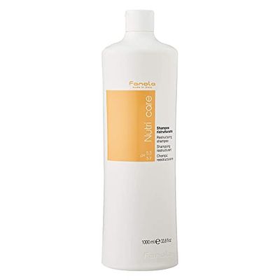 Fanola Restructuring Hair Shampoo for Women &amp; Men - Moisturizing Shampoo for Dry Hair Enriched with Milk Protein - Repairing, Nourishing, Anti-Frizz Formula for Dry &amp; Brittle Strands (33.8 Fl oz)