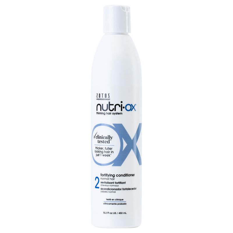 NUTRI-OX Fortifying Conditioner Normal for Thinning Hair | Thicker, Fuller-Looking Hair | Clinically &amp; Dermatologically Tested | Peppermint | Color-Safe | 15.2 Fl Oz