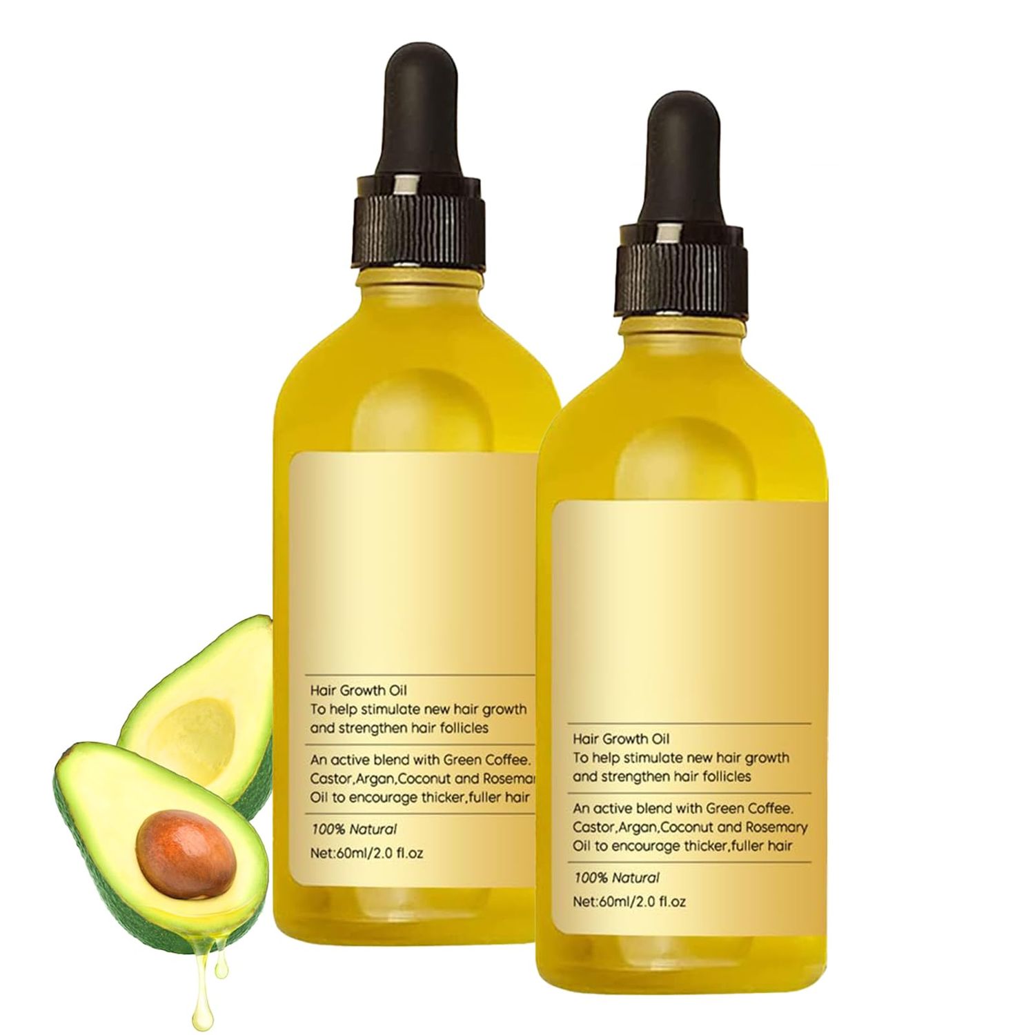 120ml Natural Hair Growth Oil, Rosemary Oil for Hair Growth Organic,hair oil,Natural Hair Growth Oil for Thin Hair,Hair Oil for Dry Damaged Hair and Growth (2pc)