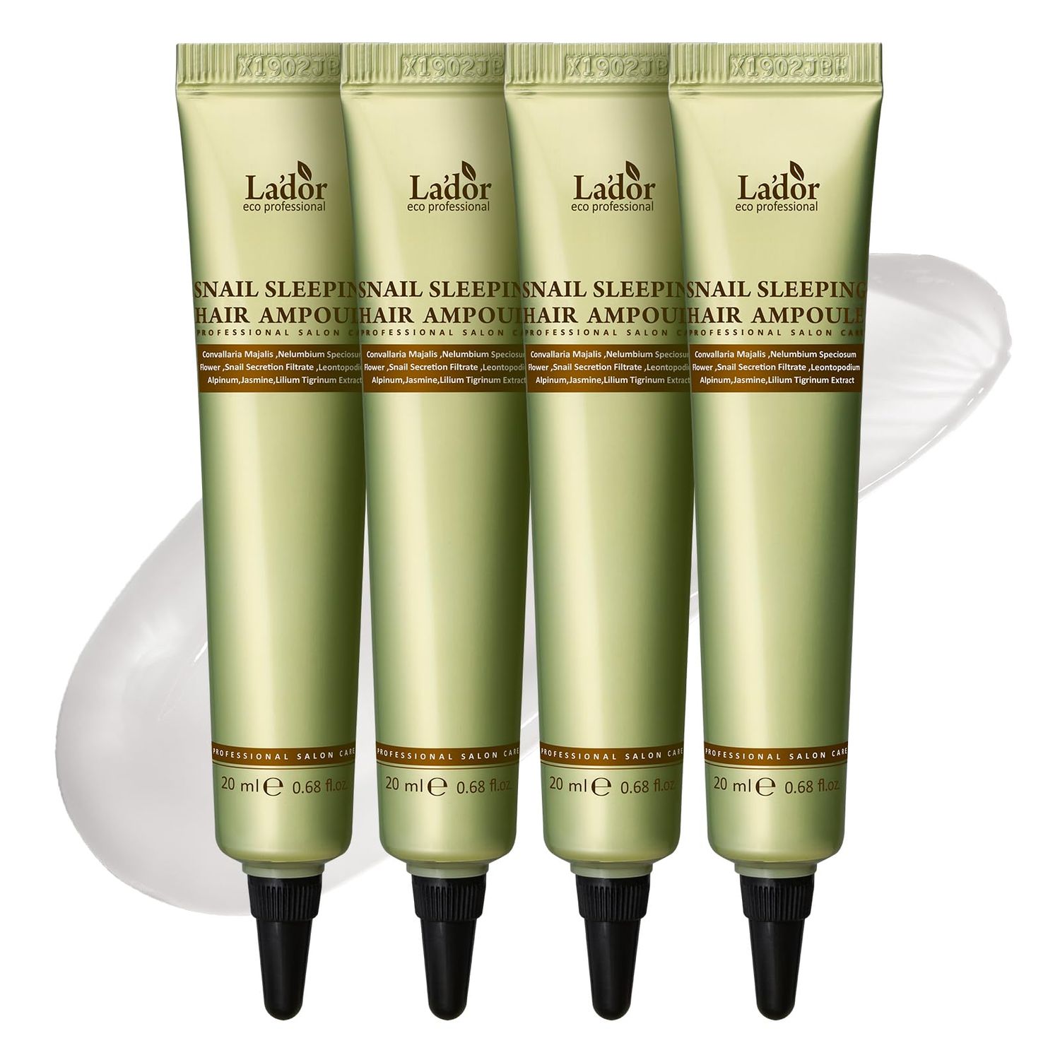 LA&#39;DOR Snail Sleeping Hair Ampoule Serum - Intensive Overnight Leave-In Mask - Treatment for Frizzy Dry Damaged Thinning Hair Korean Haircare LADOR