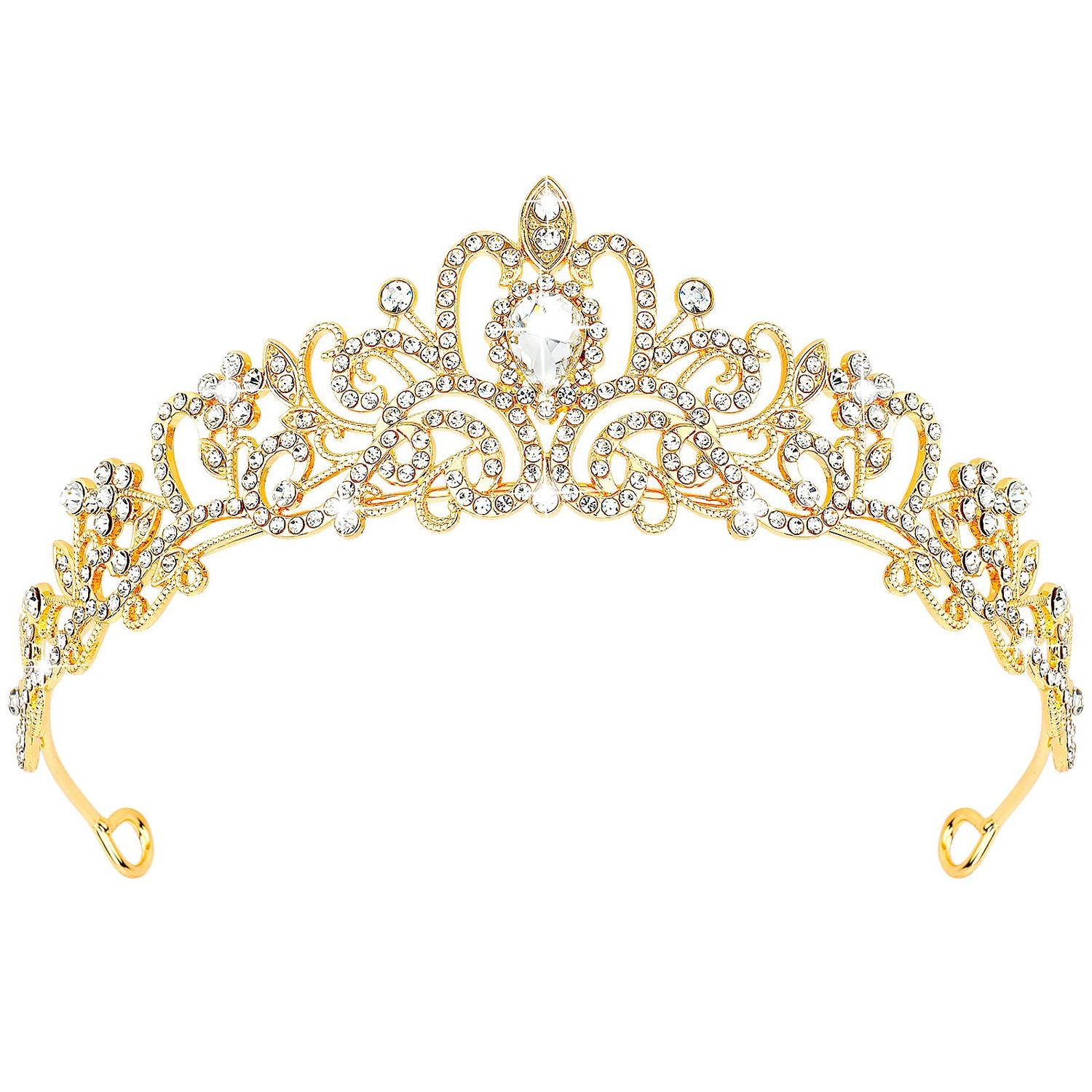 CIEHER Gold Tiara Crowns for Women Girls Princess Crown Tiaras for Women Tiaras for Girls Bridal Wedding Prom Quinceanera Birthday Crown Christmas Crown Gifts Hair Accessories for Women Girls