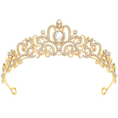 CIEHER Gold Tiara Crowns for Women Girls Princess Crown Tiaras for Women Tiaras for Girls Bridal Wedding Prom Quinceanera Birthday Crown Christmas Crown Gifts Hair Accessories for Women Girls