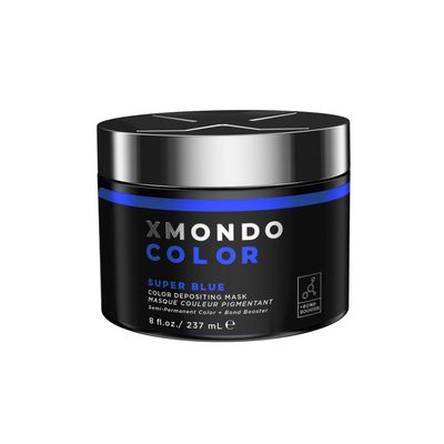 XMONDO Color Super Blue Depositing Mask &amp; Semi-Permanent Blue Hair Dye | Infused with Bond Booster Technology &amp; Hyaluronic Acid for Nourishment, Revitalization &amp; Repair, Vegan Formula, 8 Fl Oz 1-Pack