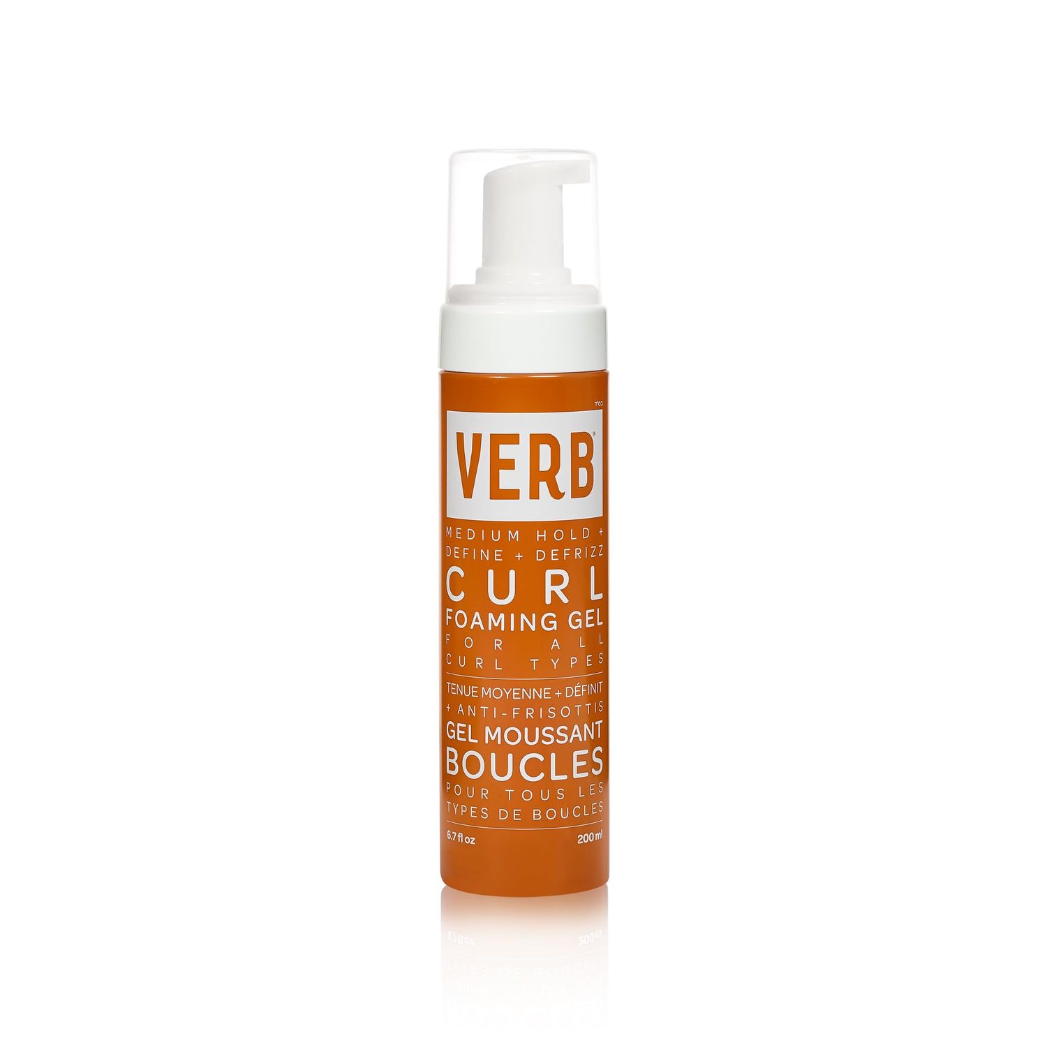 VERB Curl Foaming Gel - Frizz Control Mousse for Curl Definition - Curl Enhancing Hair Product for Medium Hold - Locking Gel for Waves, Soft Curls and Coils, 6.7 fl oz