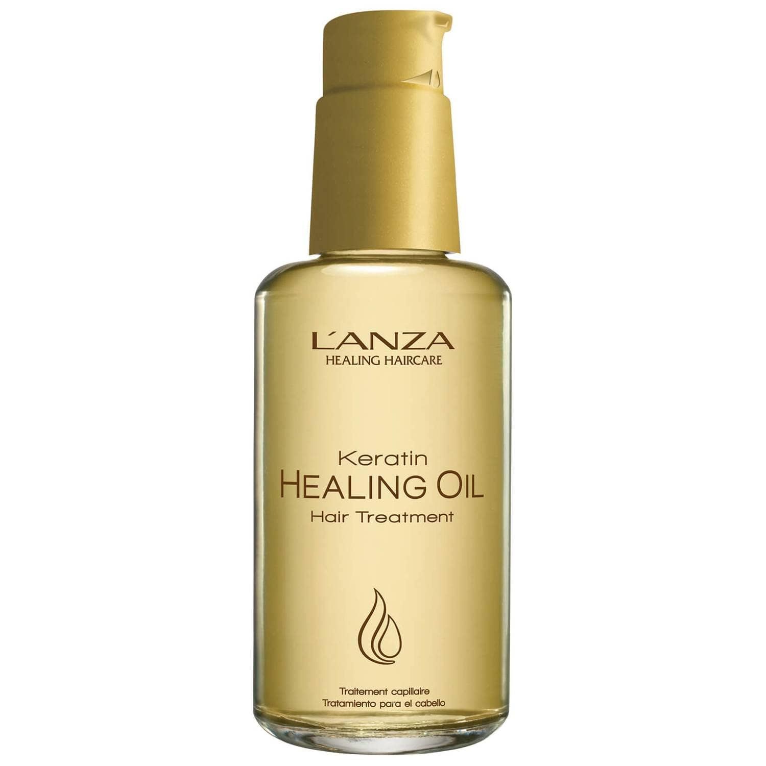 L&#39;ANZA Keratin Healing Oil Hair Treatment, Hair Oil Revives &amp; Nourishes Dry Damaged Hair &amp; Scalp, Sulfate Free with Phyto IV Complex, Cruelty Free Volumizing Hair Care with UV Protection (1.7 Fl Oz)