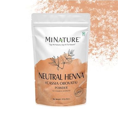 Neutral Henna powder (CASSIA OBOVATA) by mi nature | 227 g (8 oz) | Adds no colour to hair | hair conditioning | Herbal hair care