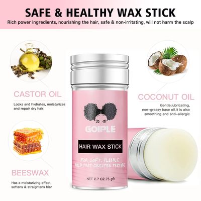 Wax Stick for Hair, Pomade Long-Lasting Wax, Smoothing &amp; Slick Stick for Wigs, Styling Waxes for Fly Away &amp; Edge Frizz Hair (2.7 oz)