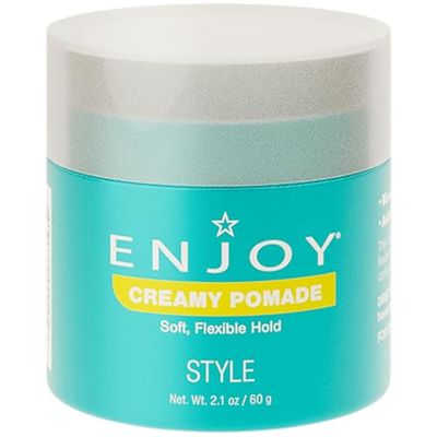 Enjoy Creamy Pomade, Lightweight, Non Greasy Formula for Flexible Control &amp; Natural Shine (2.1 oz)
