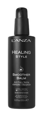 L&#39;ANZA Healing Style Smoother Balm, New &amp; Improved Keratin Hair Treatment &amp; Hair Straightener Serum, Heat Protection &amp; Anti Frizz Hair Product, Luxury Hair Care for Curly Frizzy Hair (6.8 Fl Oz)