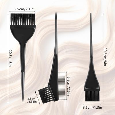 Hair Coloring Brush Set 3Pcs Hair Dye Applicator Brush Hair Dye Brushes Tinting Comb Sharp Tail Comb Mixer Hair Dye Kit For Hair Tint Dying Coloring Applicator Tool Home And Salon Use