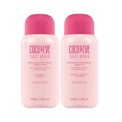 Coco &amp; Eve Repair &amp; Restore Shampoo &amp; Conditioner Bundle. Hydrating &amp; Strengthening Set for Damaged, Color Treated Hair. Deeply Nourish, Reduce Split Ends &amp; Breakage for Healthy Hair. (18.94 Fl Oz)