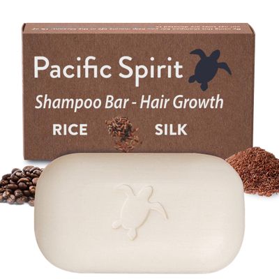 Pacific Spirit Rice Shampoo Bar for hair growth. For thinning Hair (all Types &amp; Curly) - rice water scent - Volumizing, Mositurizing and conditioning - SLS &amp; cruelty free 3.53oz (value size)