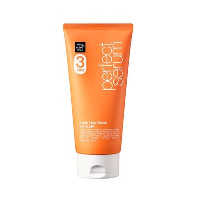 Mise En Scene 3Min Korean Hair Mask, Perfect Serum Super Rich 3 Min Salon Pack - Strengthening and Hydrating, Korean HairCare, 10.14 Fl Oz.
