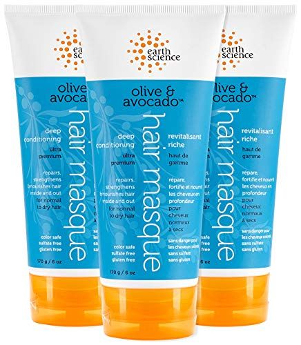 EARTH SCIENCE - Olive &amp; Avocado Deep Conditioning Hair Masque: For Normal to Dry Hair (3 pk, 6 oz.)