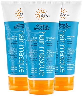 EARTH SCIENCE - Olive &amp; Avocado Deep Conditioning Hair Masque: For Normal to Dry Hair (3 pk, 6 oz.)