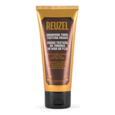 REUZEL Grooming Tonic Texture Cream, Light Hold, Curl Texture and Definition, Natural Shine, Heat Protection, For All Hair Types, 3.38oz