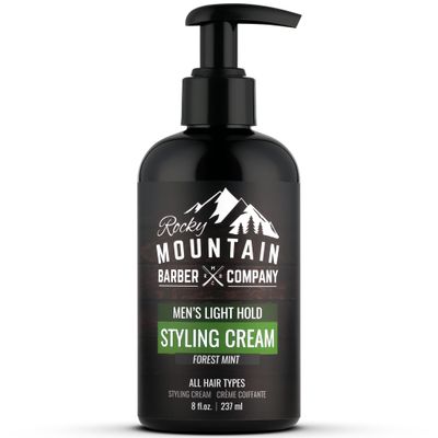 Mens Hair Styling Cream - Style Your Hair in Seconds - Quick Styling Hair Product with Light Reworkable Hold &amp; Low Shine for Modern Hairstyles - No Artificial Fragrance - For All Hair Types - 8 oz