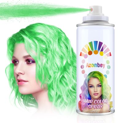 Azonbey Temporary Root touch Up Hair Color Spray,Temporary Hair Color Wax,Azonbey Hair Wax Dye Pomades,Washable Hair Coloring Natural Hair Dye for Party,Hollowen,Cosplay. (Green, 120ml)