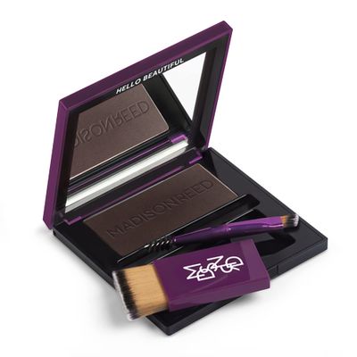 Madison Reed Root Touch Up + Brow Filler, Ombra Dark Brown, Instant Gray Coverage, Fills in Brows &amp; Thinning Hairlines, Temporary Concealing Powder, 0.13 oz (60 uses)