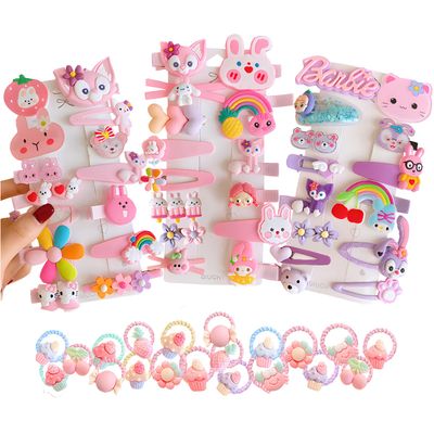62PCS Girls&#39; Hair Accessories Set: Toddler Barrettes, Flower, Rainbow, Candy Fruits Clips, Hair Pins, and Cute Hair Clips for Girls &amp; Baby (Style 1)