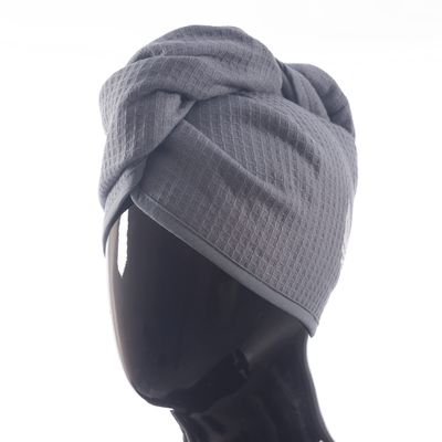 SELARUS 100% Turkish Cotton Hair Towel Wrap for Women,Non Microfiber,400-GSM(Grams per Square Metre),AntiFrizz,Hair Plop Waffle Towels for Curly,Long&amp;Thick Hairs,Turban Head Wrap,1Pack10x26inc