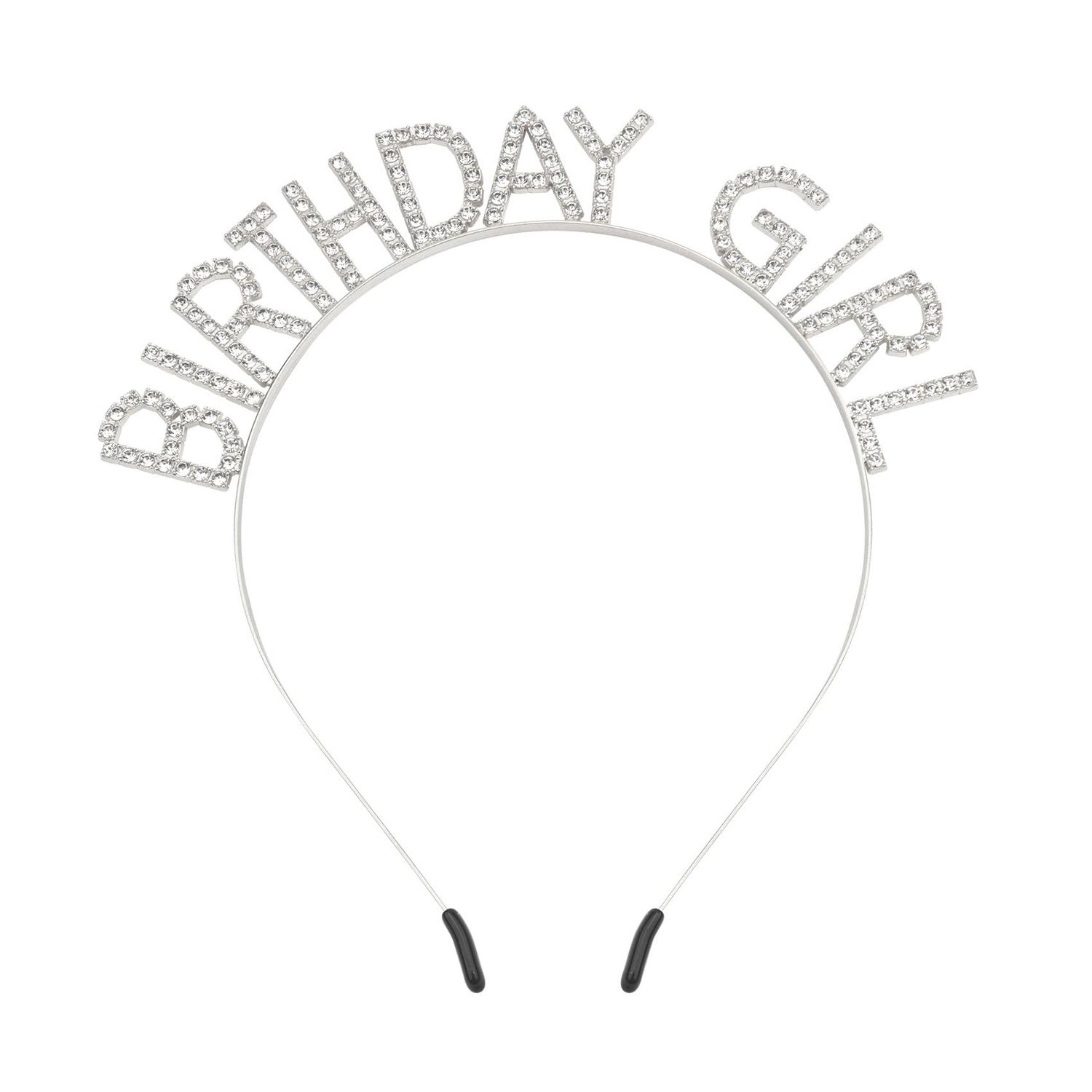 Birthday Headbands for Women Birthday Silver White Tiaras and Crowns for Women Girls Christmas Birthday Party Decorations Happy Birthday Princess Crown Rhinestone Happy Birthday Accessories Crown