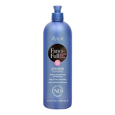 Roux Fanci-Full Instant Hair Color, #21 Plush Brown, 15.2 Fl Oz