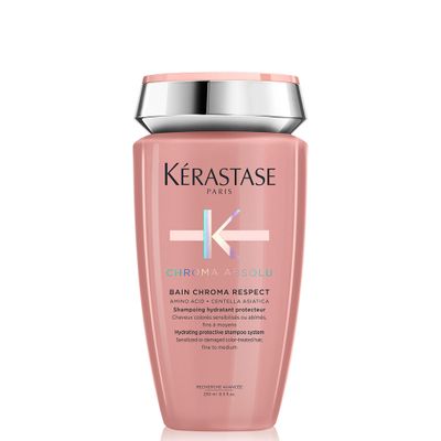 KRASTASE Chroma Absolute Chroma Respect Shampoo for Sensitized or Damaged Color-Treated Hair, Protects and Hydrates, Fine To Medium Hair with Glycerin and Hyaluronic Acid, 8.5 Fl Oz
