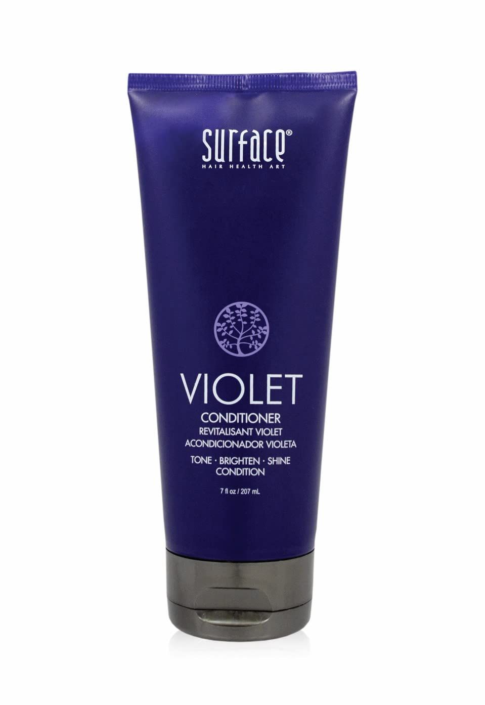 Surface Hair Pure Blonde Violet Conditioner: Purple Conditioner for Blonde Hair, Moisturizing Conditioner Eliminates Brassy Yellow Tones- Lightens Blonde, Platinum, Ash, Silver and Grays, 7 oz.