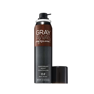Gray Away Professional Temporary Root Concealer Touchup Spray, Dark Brown 2 oz
