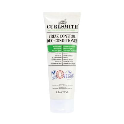 CURLSMITH - Frizz Control Duo Hair Conditioner, Nourishing Rinse Out or Leave In, Detangling, Smoothing, For All Curl Types, Vegan, 237ml/8 fl oz