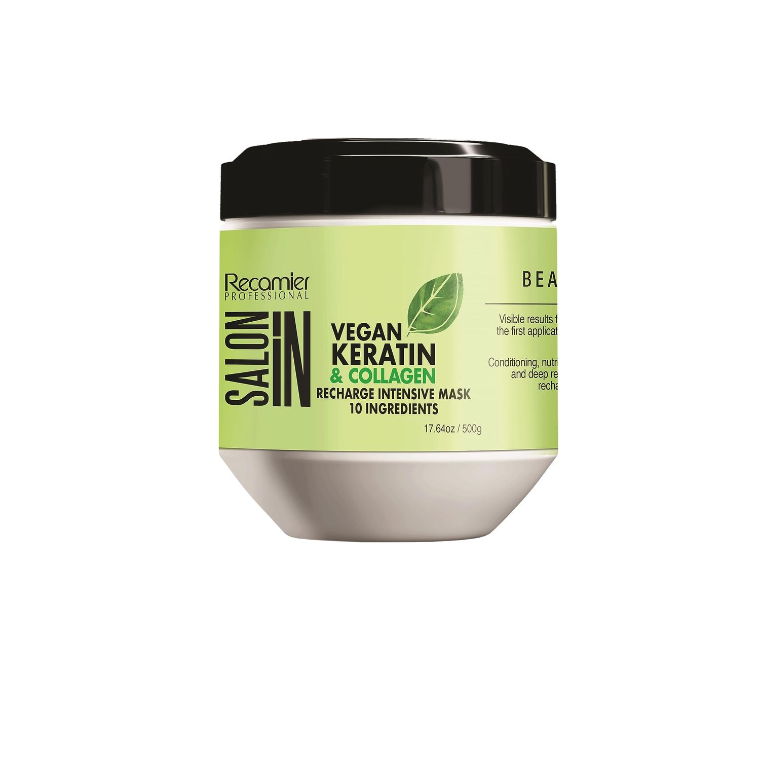RECAMIER PROFESSIONAL SALON IN Vegan Keratin &amp; Collagen Hair Recharge Intensive Mask 17.6oz.