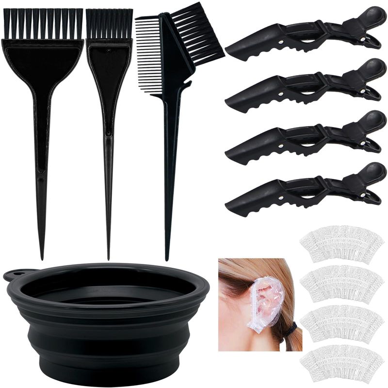 Xarchy 12 Pcs Hair Bleach Kit Professional Hair Coloring Products with Hair Dye Brush, Hair Color Bowl, Earmuffs, Hair Clips for Salon Hair Dye, Hair Color at Home, Hair Highlighting