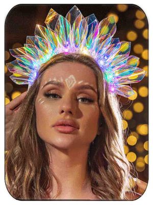 DRESBE Light Up Headband LED Headbands Glow Party Crown Hair Accessories for Women