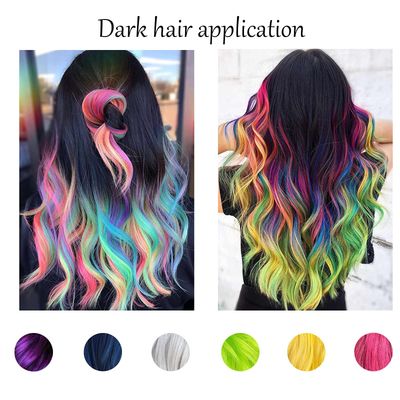Byhoo 6PCS Temporary Hair Dye for Dark Hair, Hair Chalk for Girls, Kids Hair Dye, Washable Hair Color, Girl Gifts for 7-13 Year Old Girls Birthday