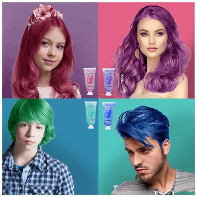 COLAYERIST Hair Color Wax for Girls, 4 PCS Temporary Hair Dye in Green, Blue, Pink, Purple, Washable Hair Chalk Kit for Kids &amp; Adults, Great Gifts for 6-13 Year Old Girls Birthday