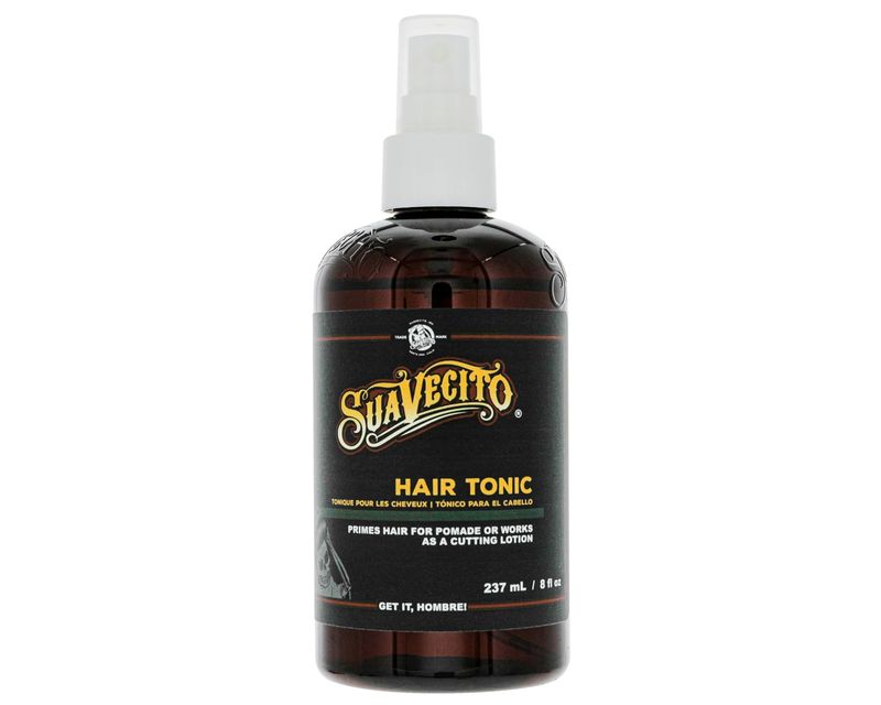 Suavecito Hair Tonic Spray 8 oz. Adds Refinement &amp; Resilience To Hair - Combats Dryness, Buildup &amp; Breakage - Nourishes Scalp - Alcohol Free, Paraben Free, Sulfate-Free - Rosemary, Witch Hazel
