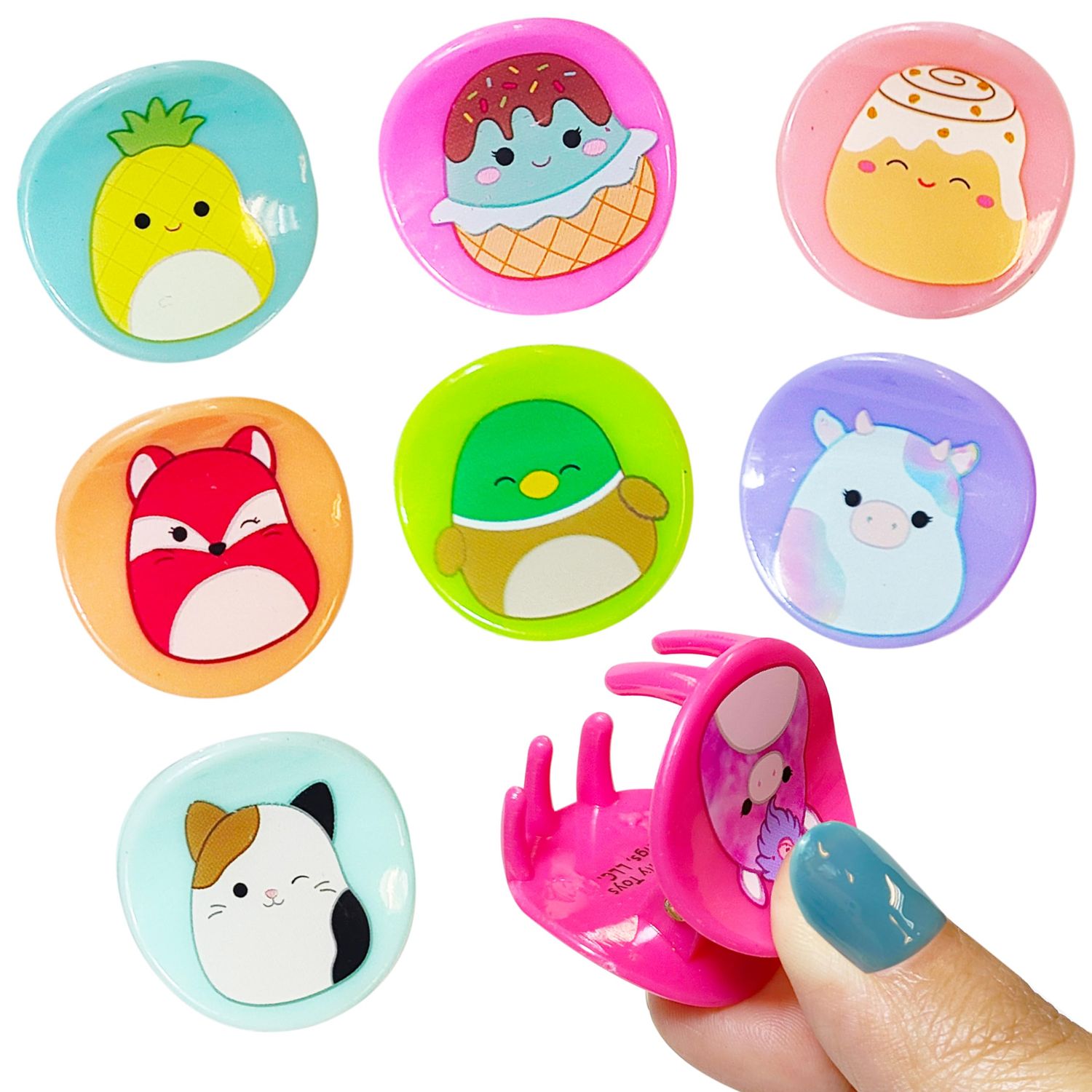Glam Up Your Look with Squishmallows Butterfly Hair Clips - 8 Cute Hair Clips with Small Claw Clips for Every Occasion - Multi Color - Ages 8+