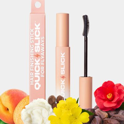 INH Hair Mascara for Flyaways | Quick Slick Hair Finishing Stick for Flyaways, Frizz Control, &amp; Slick Back Look | Non Greasy &amp; Non Comedogenic Smoothing Serum &amp; Frizz Tamer Wand | Peach Tart, 18ml