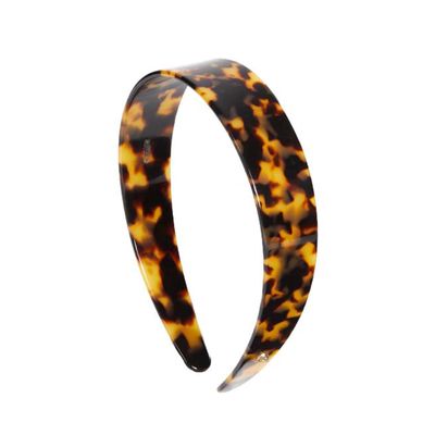 EVITA PERONI Wide Headbands for Women with Teeth Acetate Resin Hair Bands for Women&#39;s Hair No Headache Headband No Slip Hairbands-Tortoise