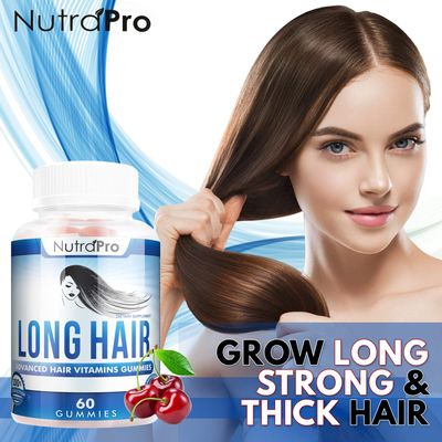 NutraPro Long Hair Gummies - Anti-Hair Loss Supplement for Faster Hair Growth of Weak, Thinning Hair - Grow Long Thick Hair & Increase Hair Volume with Biotin and 10 Hair Vitamins.for Men and Women.
