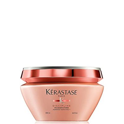 KRASTASE Discipline Maskeratine Hair Mask, Restorative Anti-Frizz Mask, Heat Protectant &amp; Maintains Hair Health with Morpho-Keratine and Softening Agents for All Hair Types, 6.8 Fl Oz